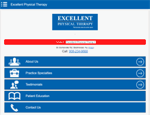 Tablet Screenshot of excellentphysicaltherapy.com